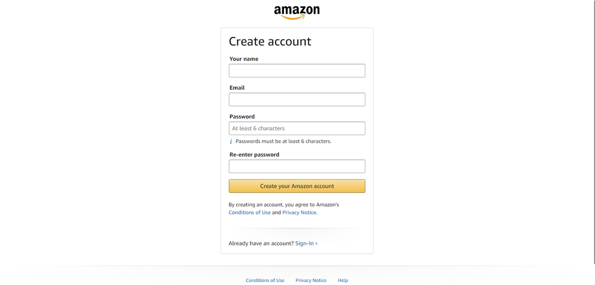 Set up your Amazon account