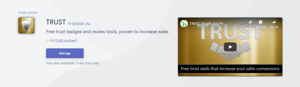 Best Shopify apps: TRUST - Security seals
