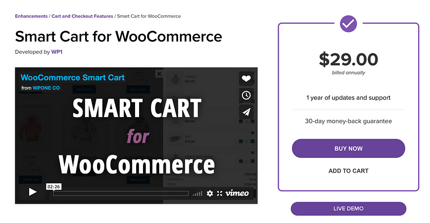 smart cart for woocommerce