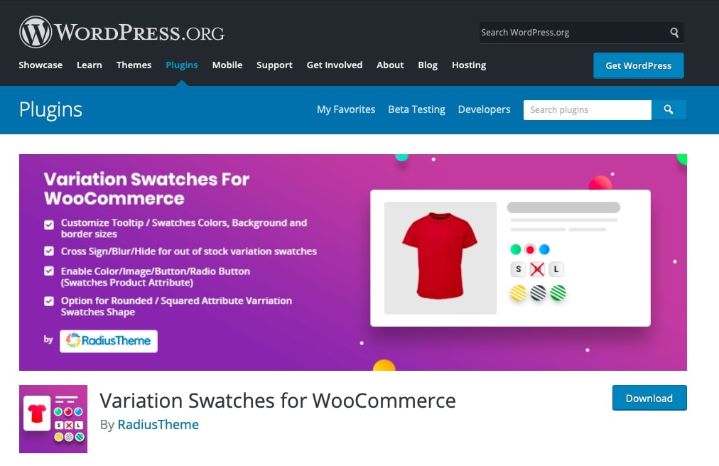 WooCommerce swatches