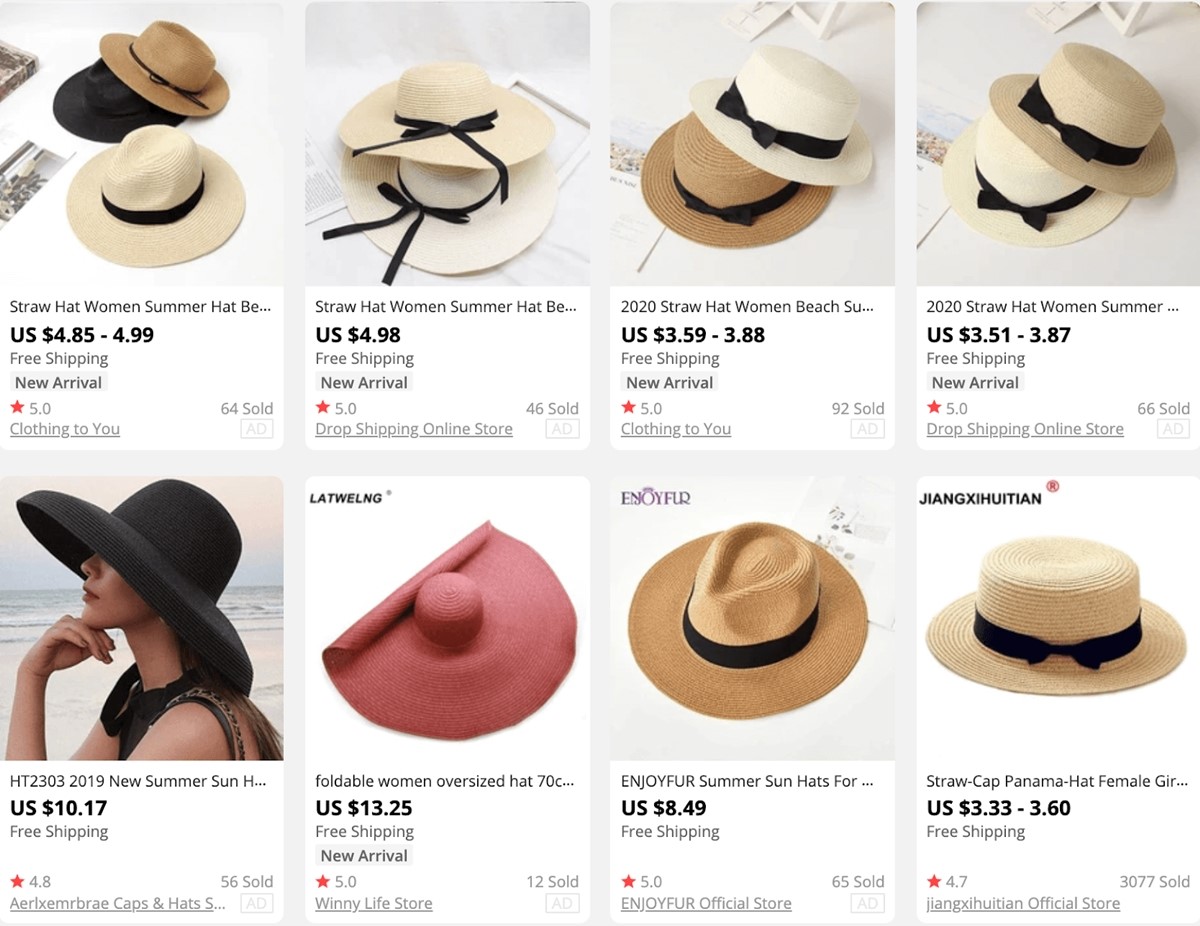 Best Niches for dropshipping: Fashion Hats