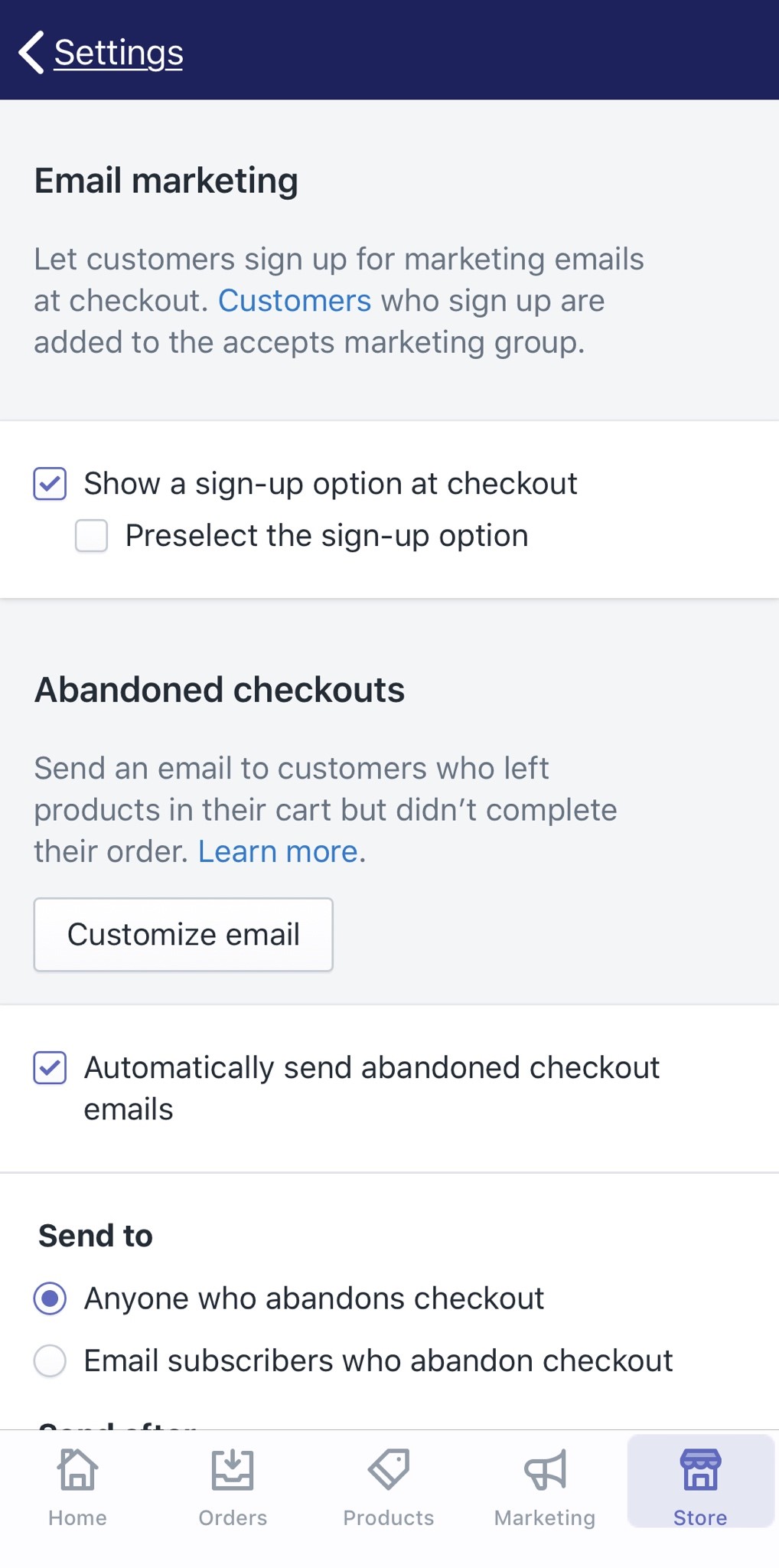 How to collect customer emails from the checkout