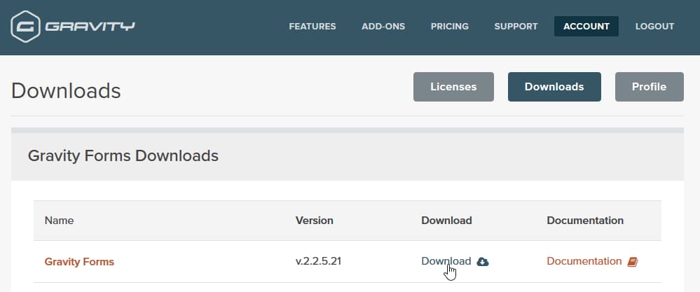 Download Gravity Forms