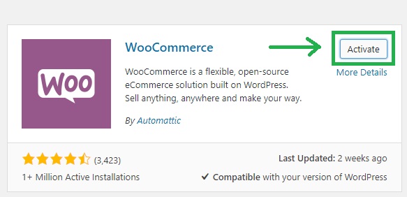 Get WooCommerce activated
