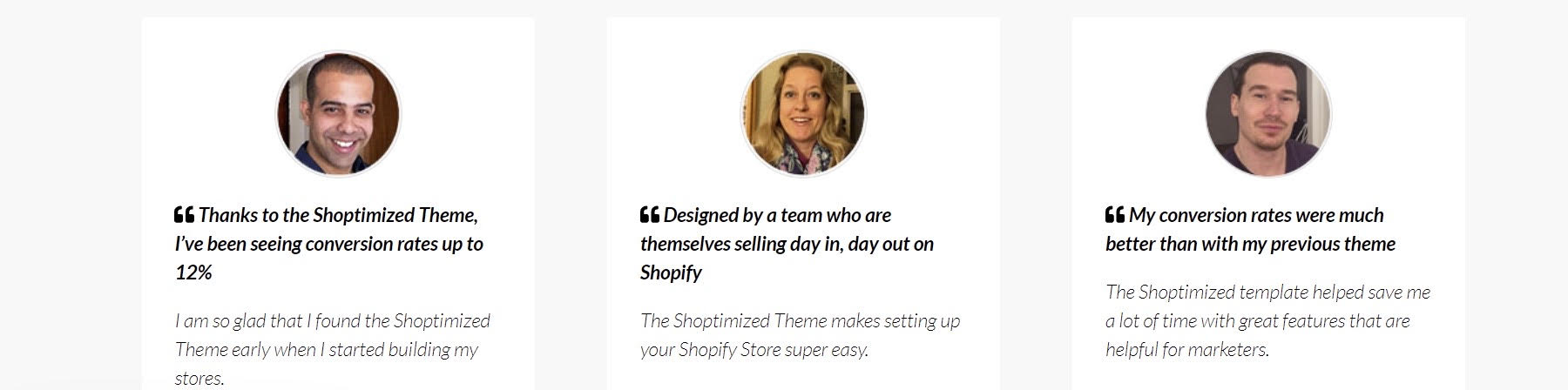 What do customers say about Shoptimized Theme?