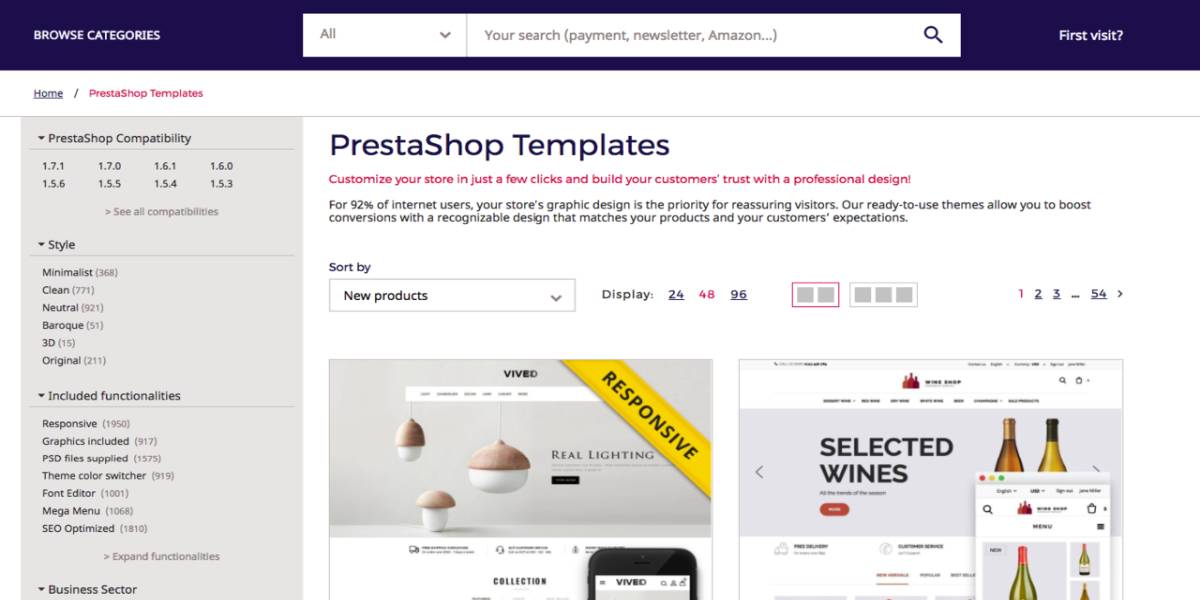 PrestaShop Themes collection