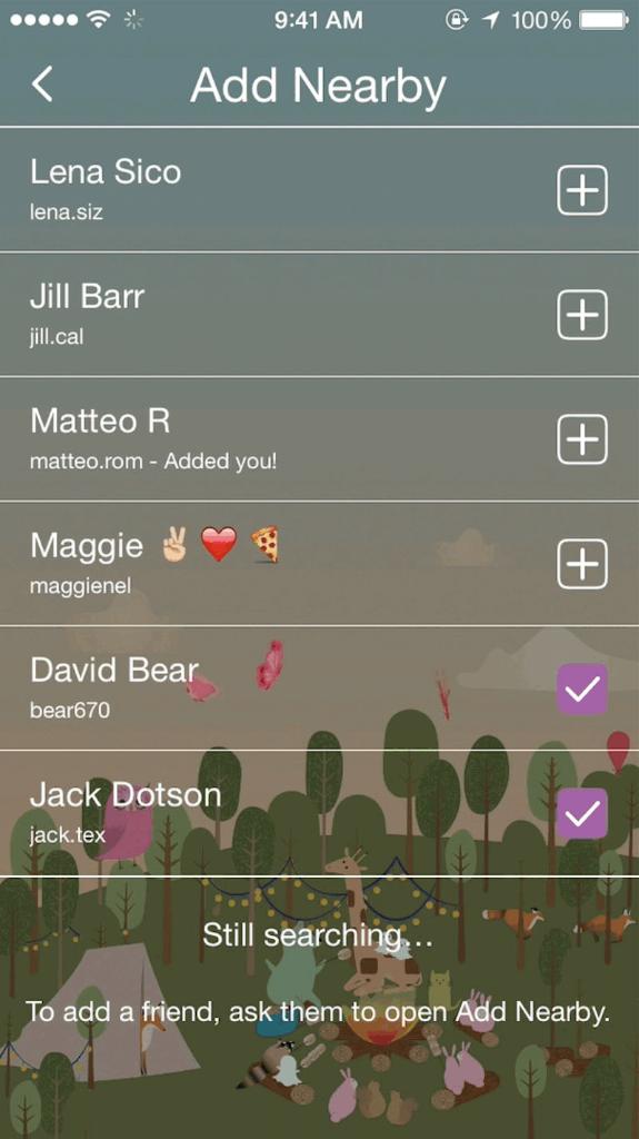 Add friends on Snapchat by using Add nearby function