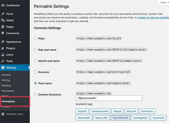 WooCommerce permalinks