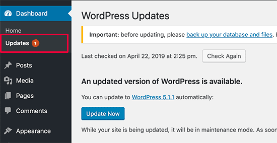 Update WordPress
