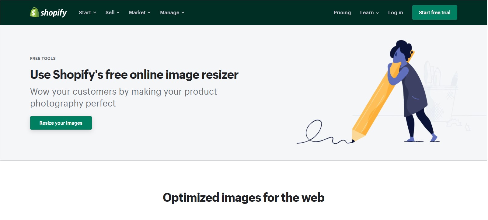 Shopify image resizer tool