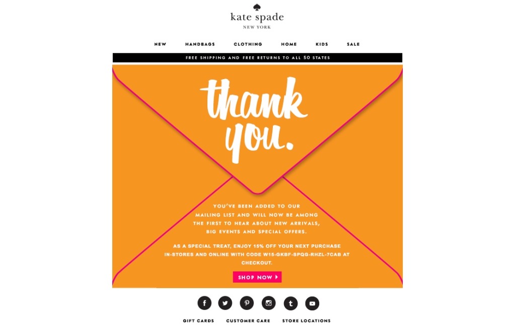 Welcome email design ideas