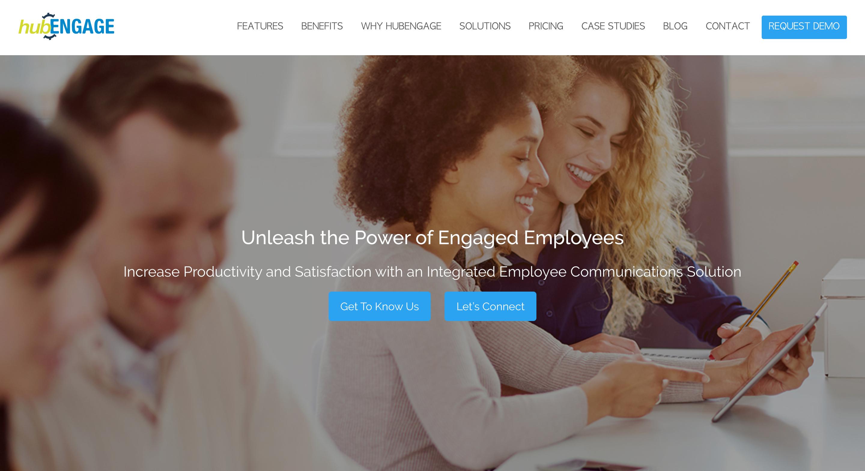 hubEngage’s employee engagement platform Interactive marketing examples