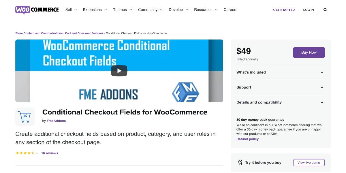 Conditional Checkout Fields for WooCommerce