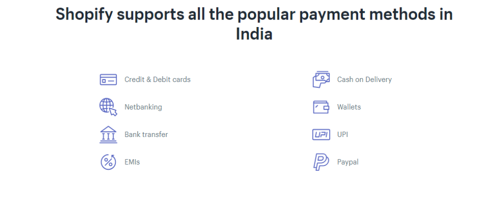 Payment modes available are important