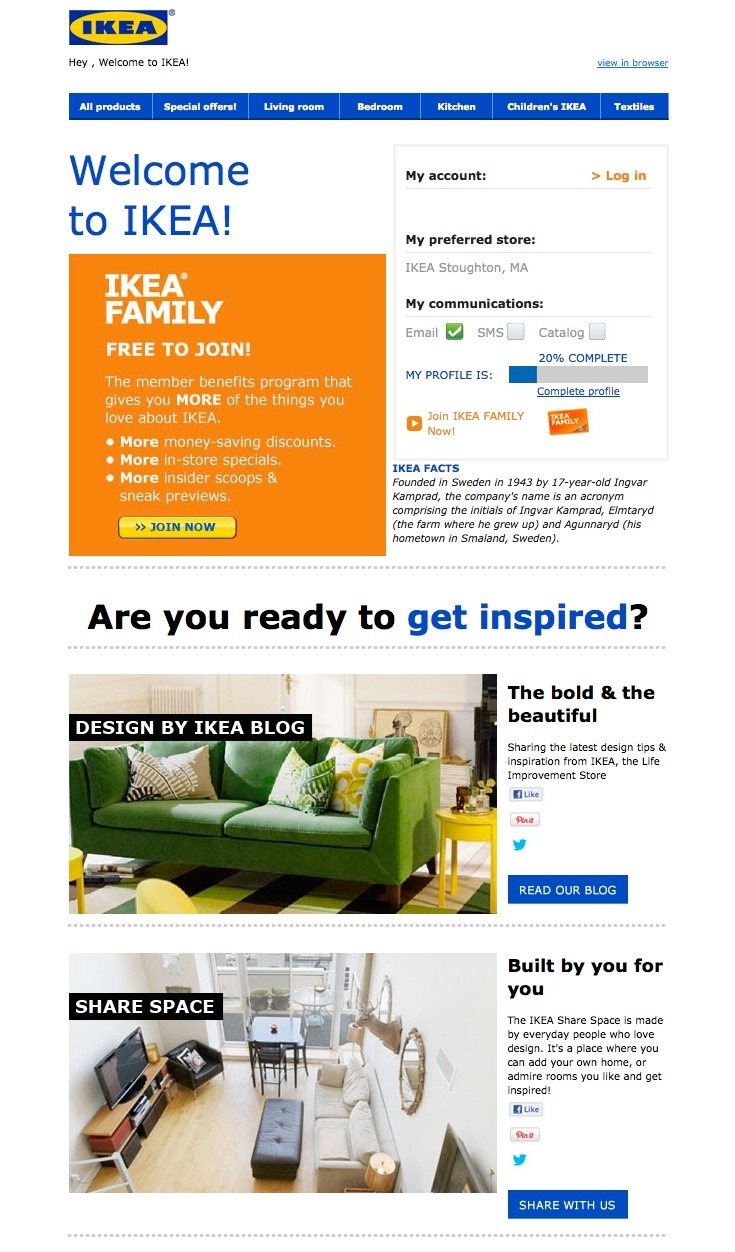 13+ Inspiring Welcome Email Design Ideas