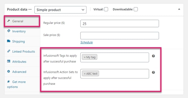 Assigning Tags and Action sets