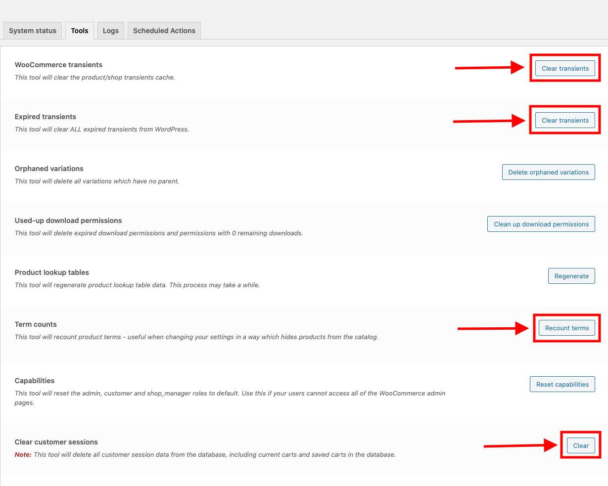 Check out the WooCommerce status system