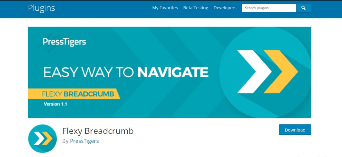 Flexy Breadcrumbs screenshot