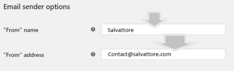 Email sender options
