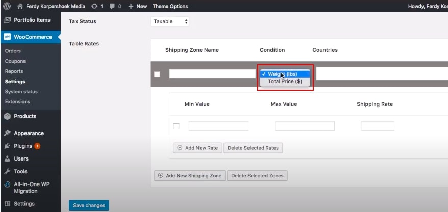 Step 2: Set up shipping zones