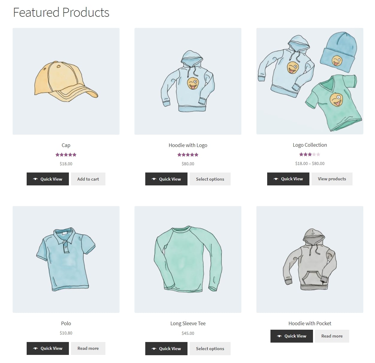 WooCommerce featured products