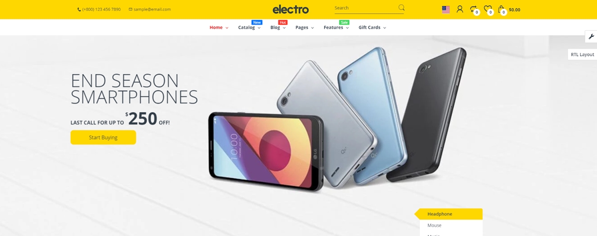 Best Shopify Themes/Templates - Electro theme