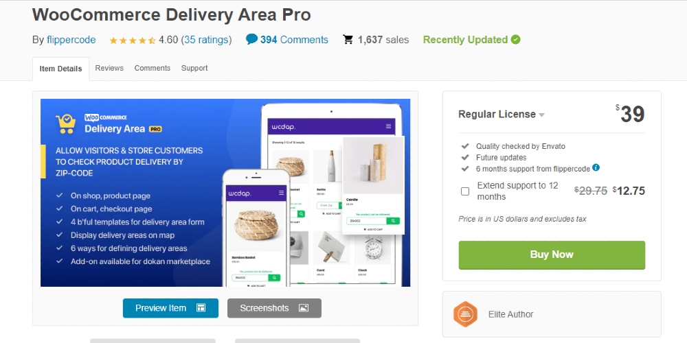 WooCommerce Delivery Area Pro screenshot