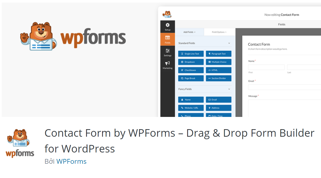 WPForms' homepage