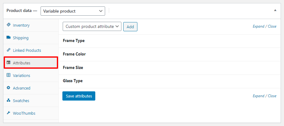 Add price to product attributes