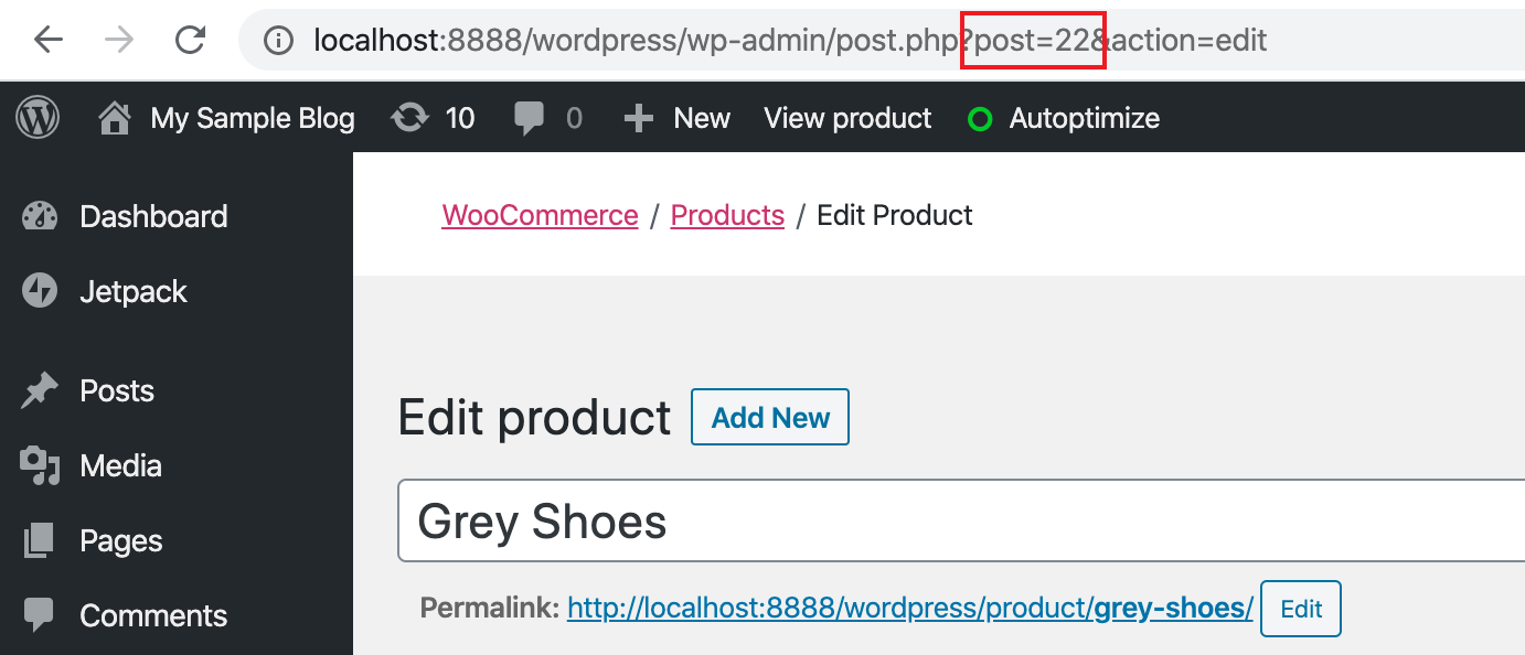 Get the WooCommerce product ID