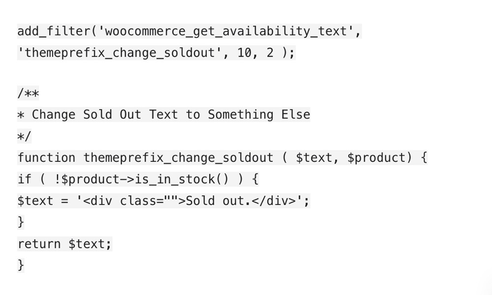 Follow the snippet of code