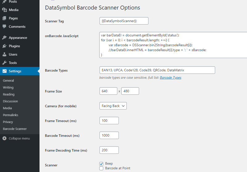 settings of wordpress