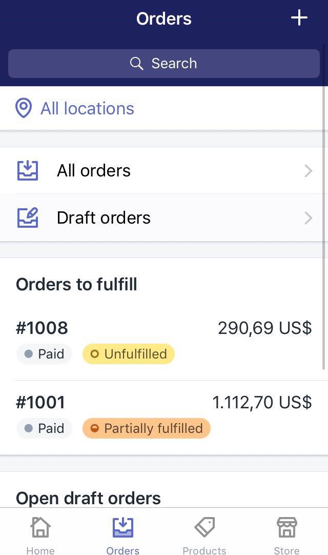 To archive a fulfilled order on Iphone 1