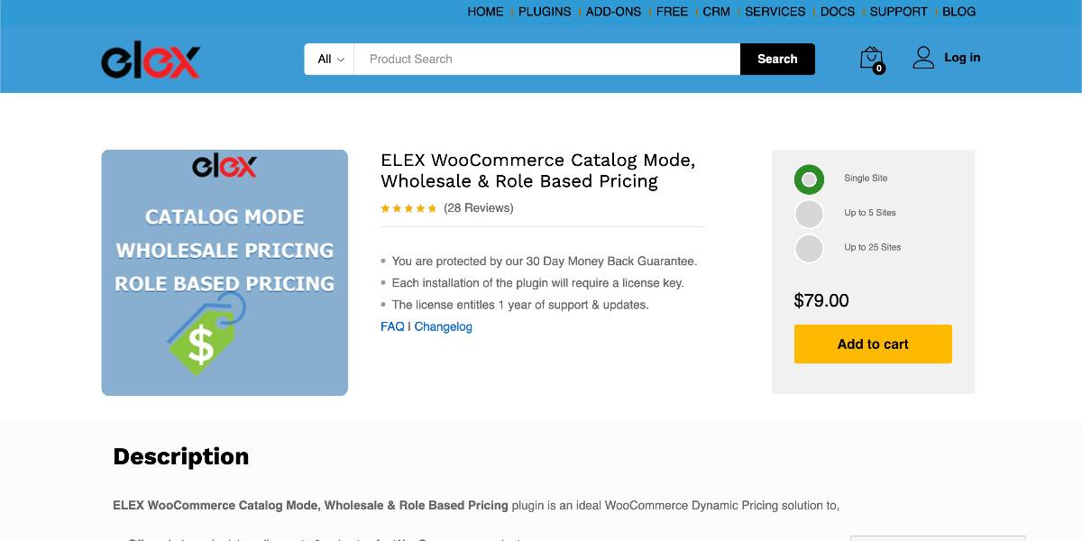 ELEX WooCommerce Catalog Mode, Wholesale & Role Based Pricing