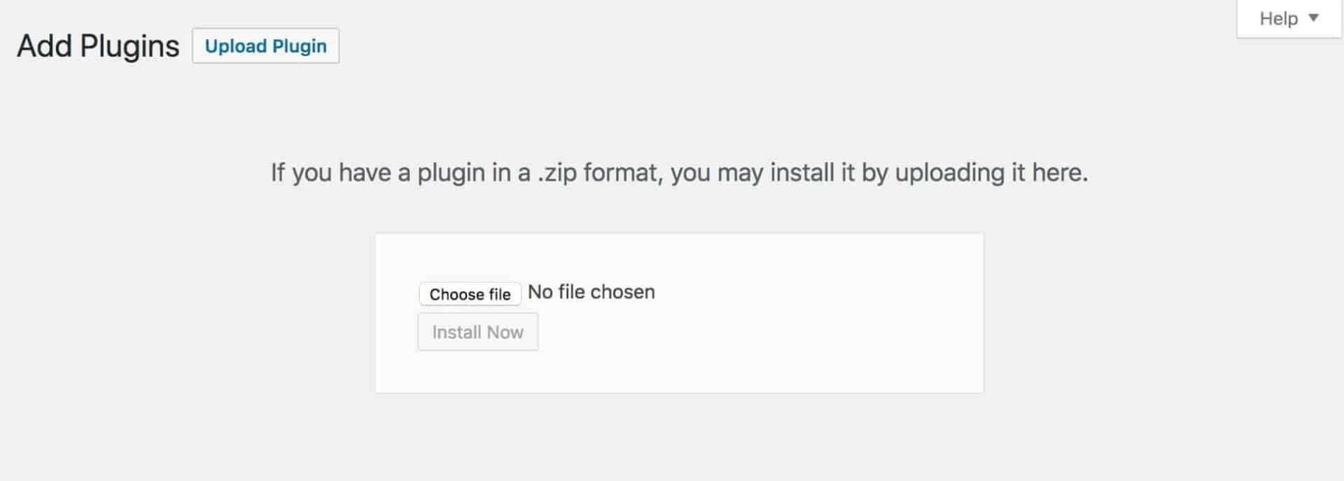 Upload the zip file