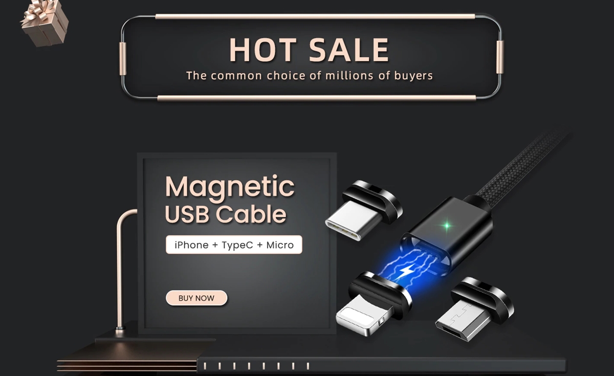 Best dropshipping tech products: Magnetic Charging Cable