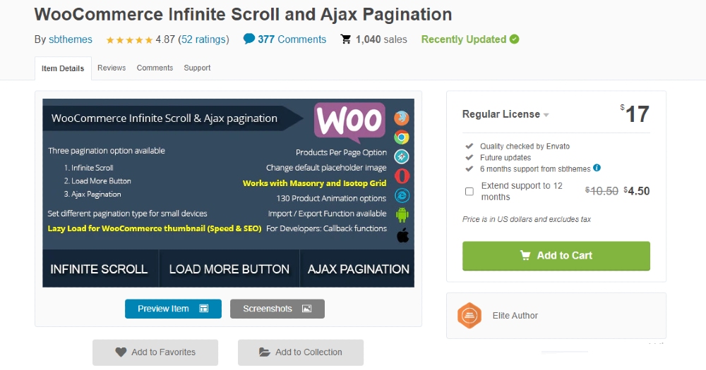 WooCommerce Infinite Scroll and Ajax Pagination screenshot