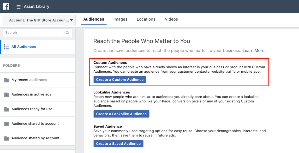 Facebook Advertising - Custom Audience