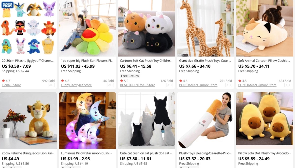 Best Niches for dropshipping: Plush Toys