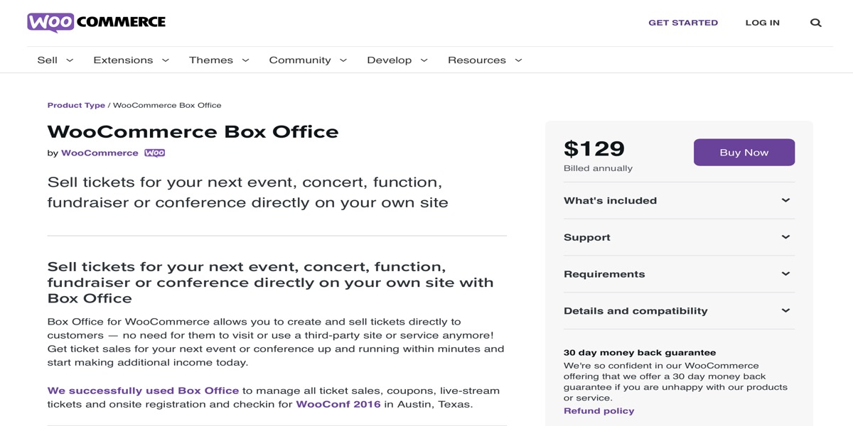 WooCommerce Box Office