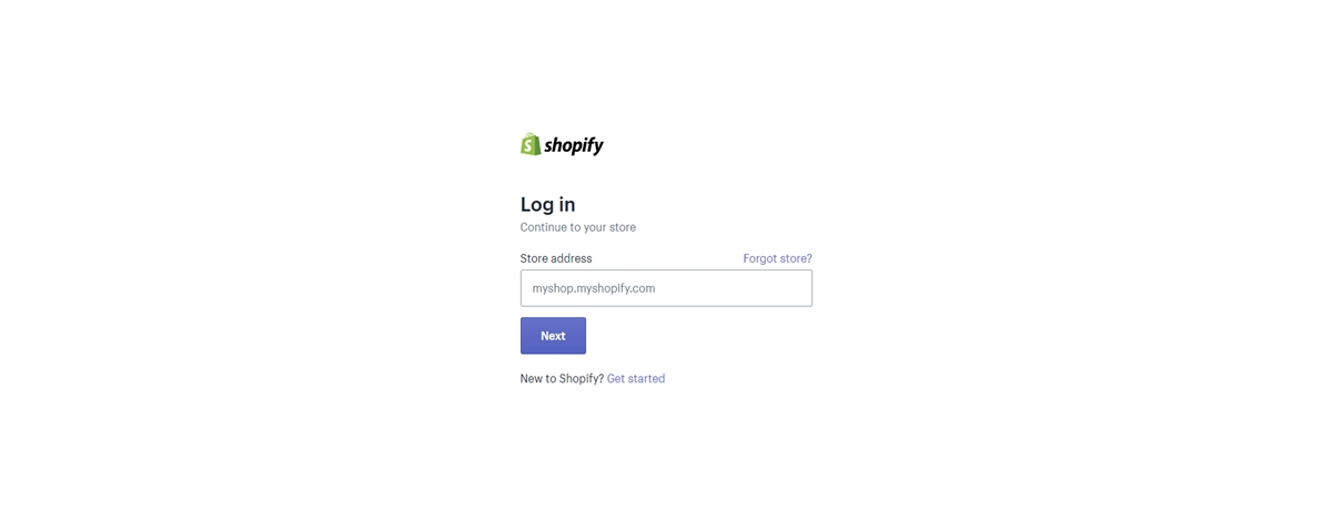 Log into your Shopify account