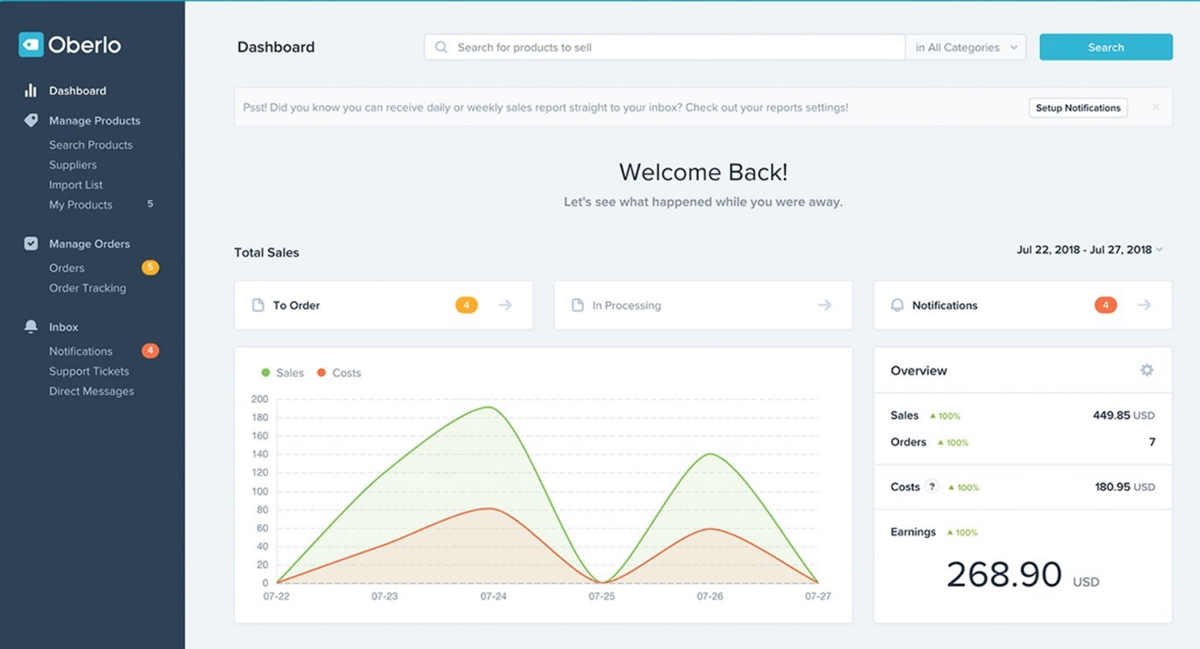 Intuitive product management interface