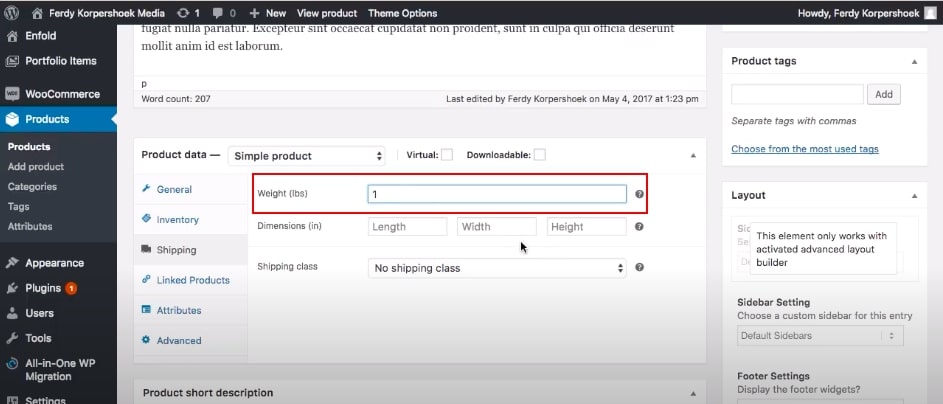 Step 3: Display the table rate