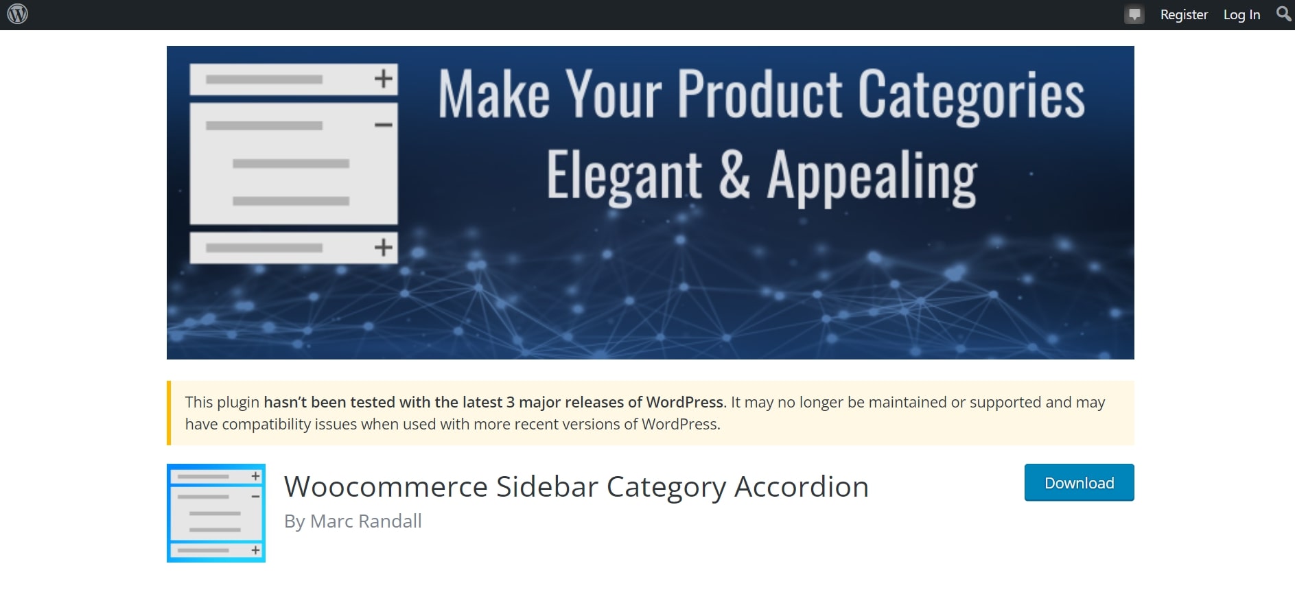 Woocommerce Sidebar Category Accordion