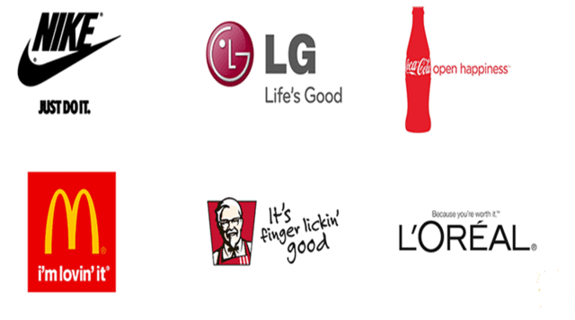 Famous brands in the world use slogans to make viewers remember them