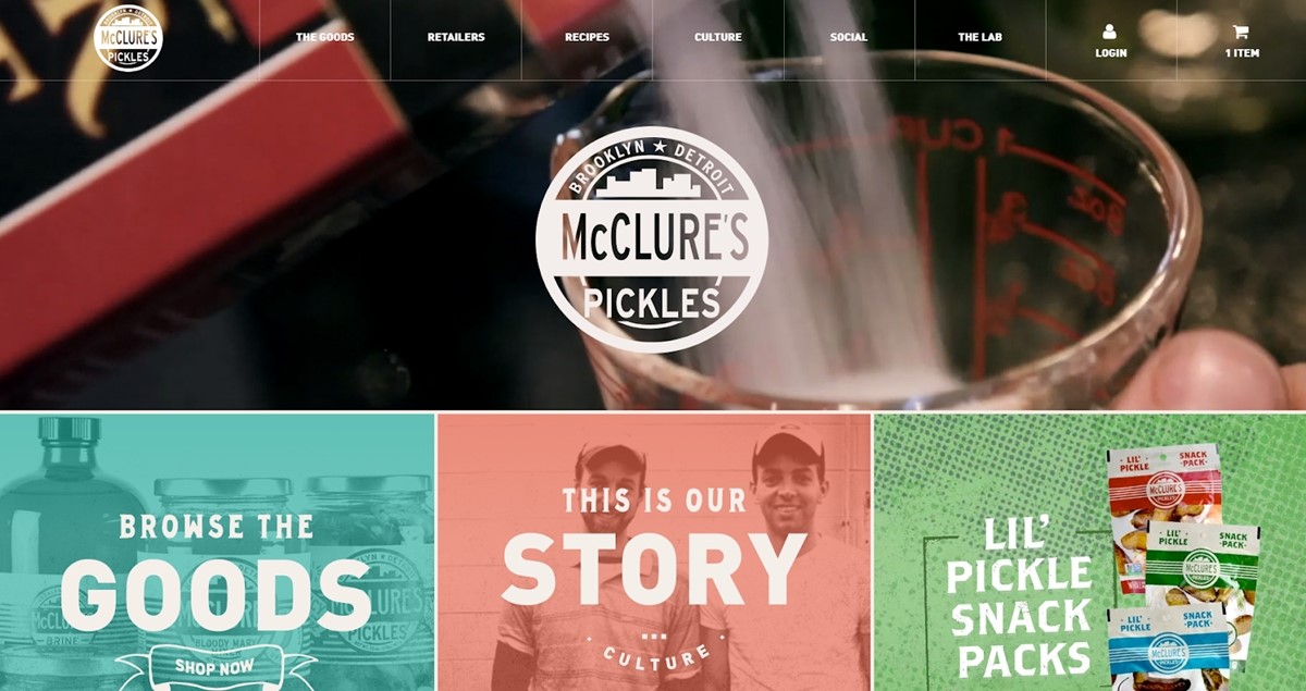 McClure’s Pickles' official site, made with Shopify