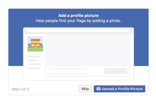 Create a Facebook Page: Profile picture