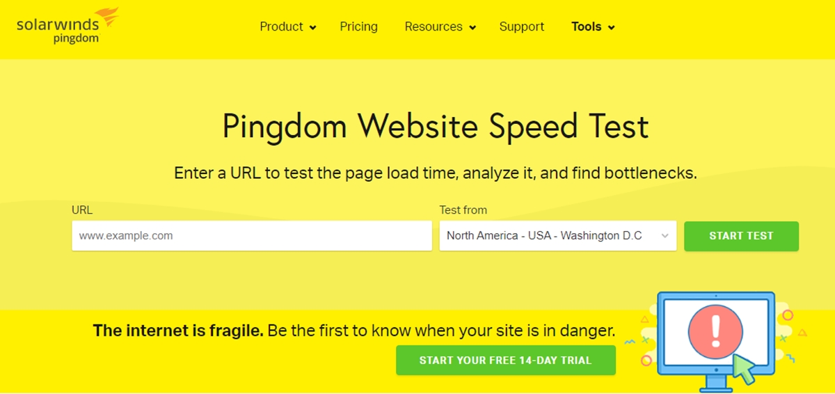 Assess your Shopify speed: Pingdom tool