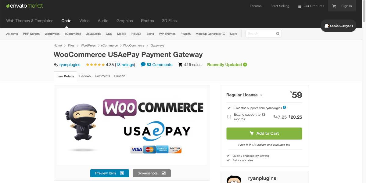 WooCommerce USAePay Payment Gateway