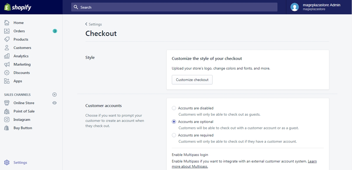 To change button and accent colors on the checkout page on desktop 2